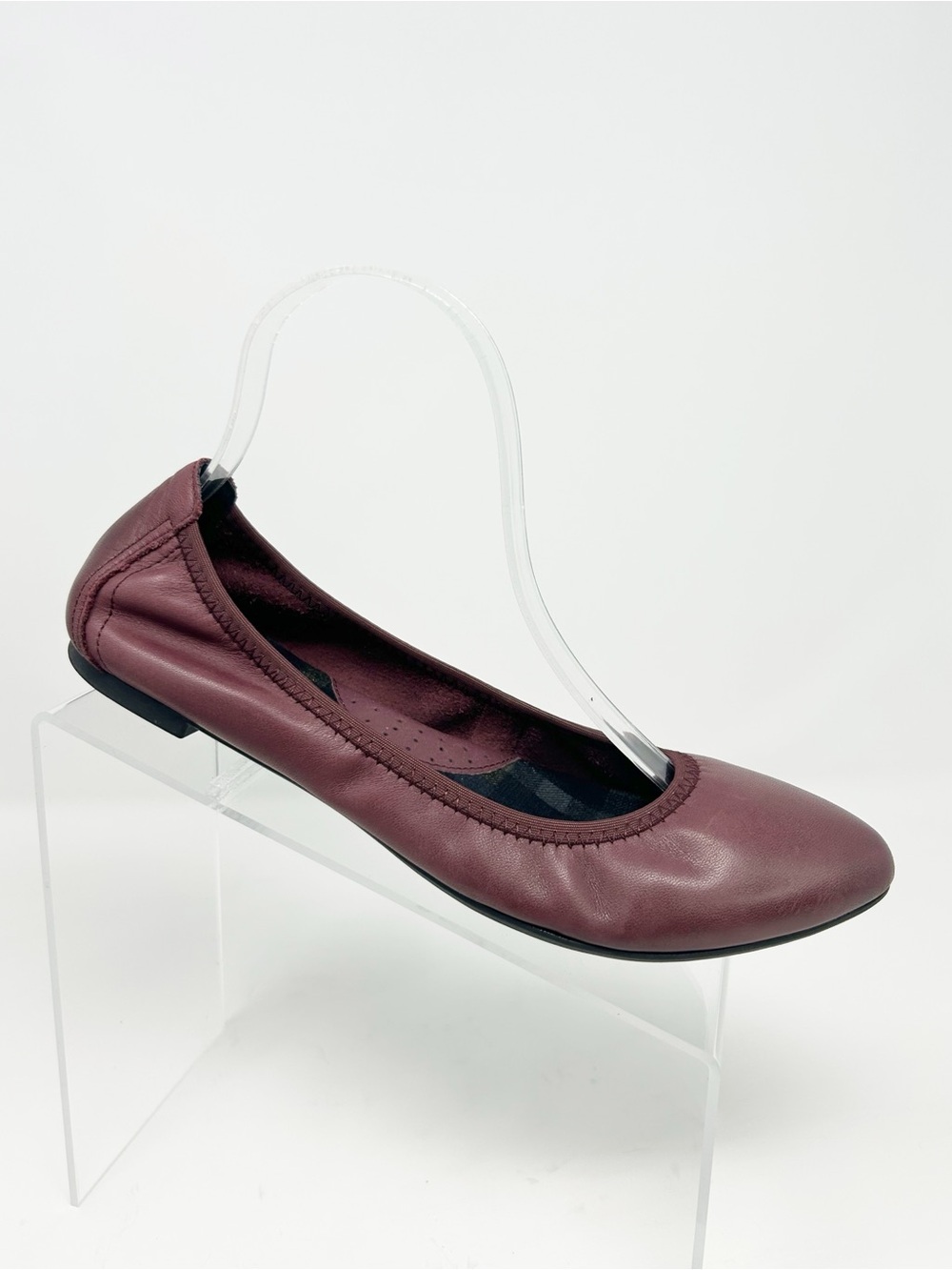Born Purple Burgundy Ballet Flats Slip-On Round Toe Low Heel Cushioned Size 8.5